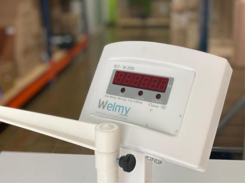 Imagem de Balança Digital Welmy W200/100 A 200kg 100g LED Vermelho