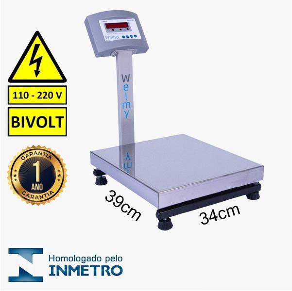 Imagem de Balança Eletrônica Comercial Coluna 100kg 20g W100 Welmy