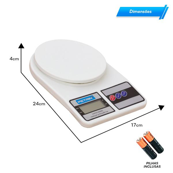 Imagem de Balança Eletrônica de Cozinha Capacidade Máxima 10kg Branca