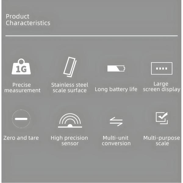 Imagem de Balança Eletrônica Digital de Precisão 3000g/0.1g - Display LCD para Cozinha e Joias