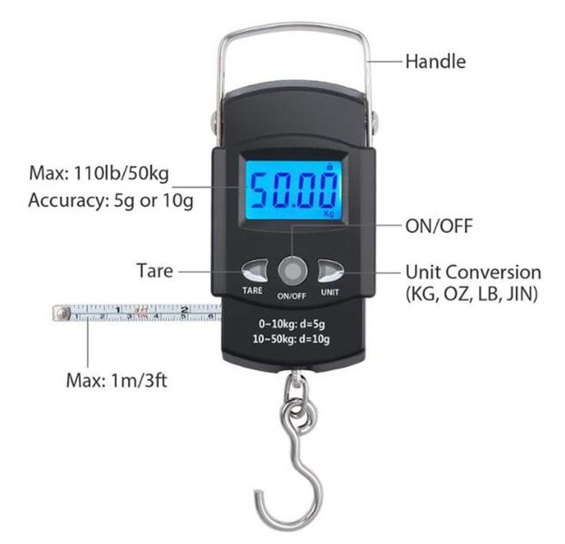 Imagem de Balança Eletrônica Portátil LCD TXY - 50kg/110lb