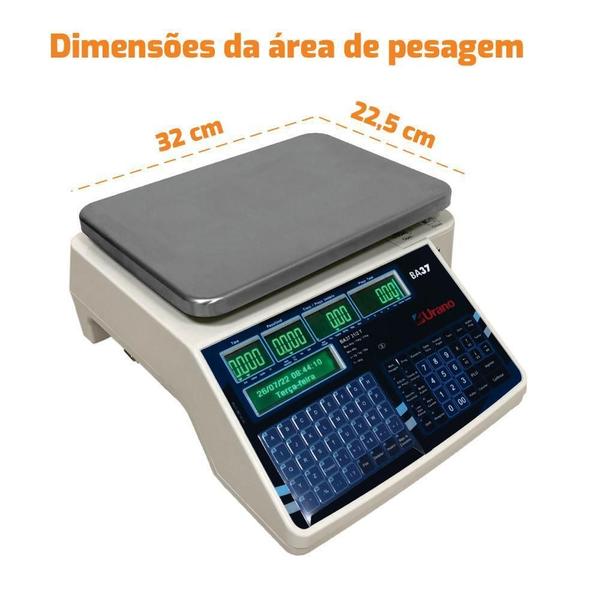 Balança Etiquetadora Com Wi-Fi 32X22 Bivolt Ba3731/2 - Urano Imagem de Balança Etiquetadora Com Wi-Fi 32X22 Bivolt Ba3731/2 - Urano