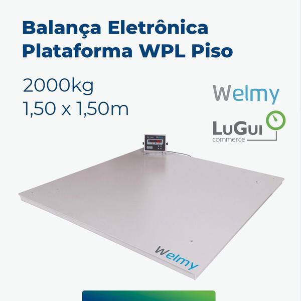 Imagem de Balança Industrial Wpl Piso 1,50x1,50m 2000kg 500g Welmy