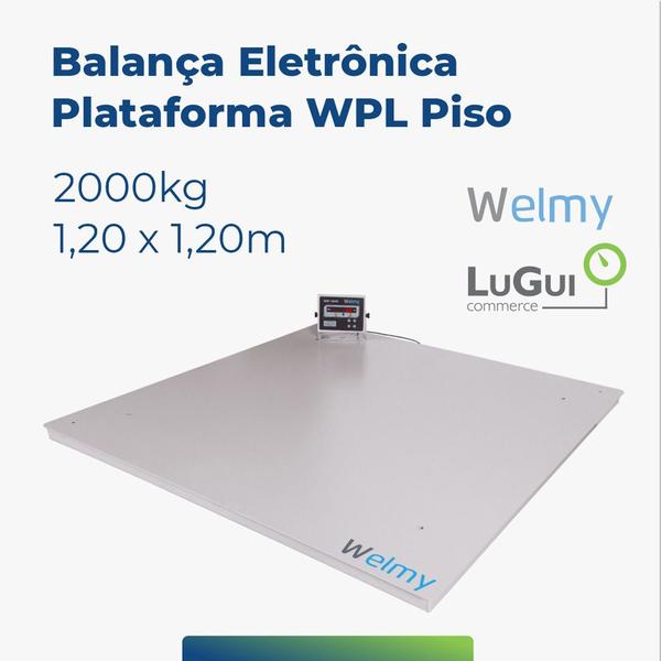 Imagem de Balança Industrial Wpl Piso Digital 2000kg 1,20x1,20m