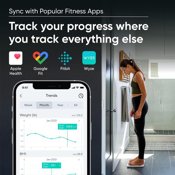 Imagem de Balança inteligente WYZE Scale S para peso corporal e gordura de 180 kg