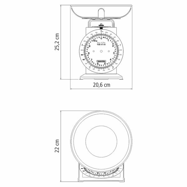 Imagem de Balança para Cozinha Analógica Adatto 5 kg Tramontina