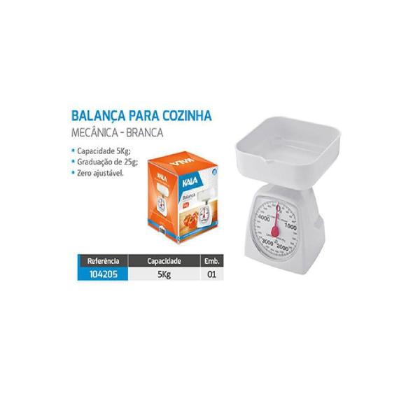 Imagem de Balança para Cozinha Mecânica 5Kg Kala