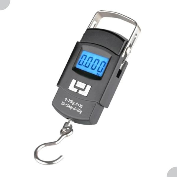 Balança Portátil Digital Alta Precisão Até 50kg Mala Bagagem - Armazém135 Imagem de Balança Portátil Digital Alta Precisão Até 50kg Mala Bagagem