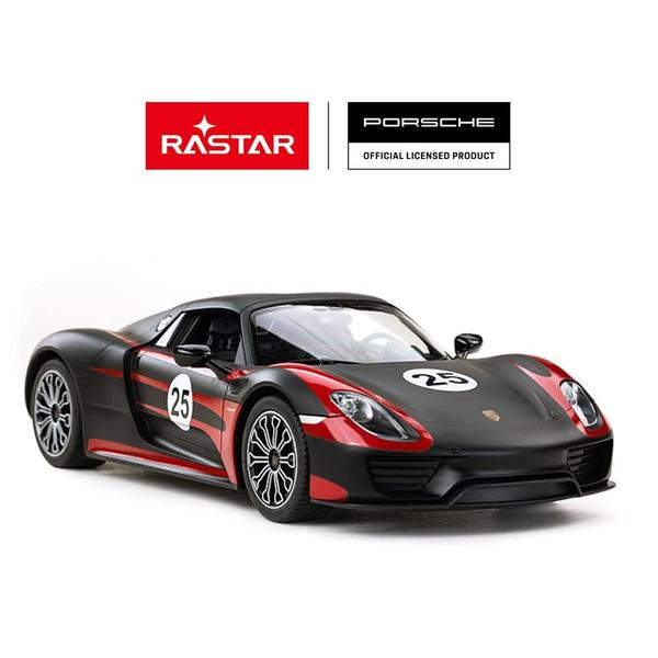 Imagem de Balança RC Car RASTAR Porsche 918 Spyder 1:14 para crianças preta