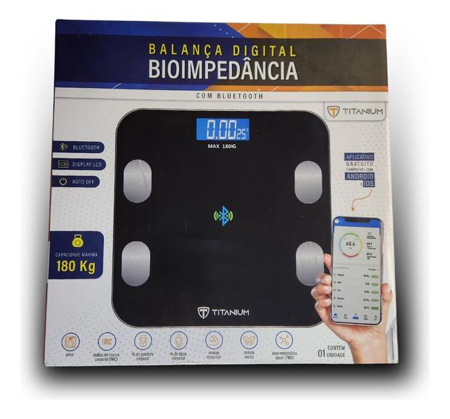 Imagem de Balança Titanium Digital Bioimpedância Bluetooth