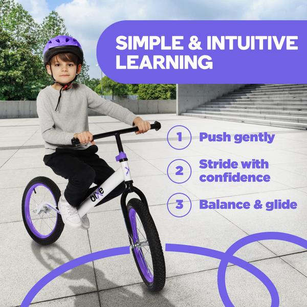 Imagem de Balance Bike Bixe 16 roxa para crianças de 4 a 9 anos