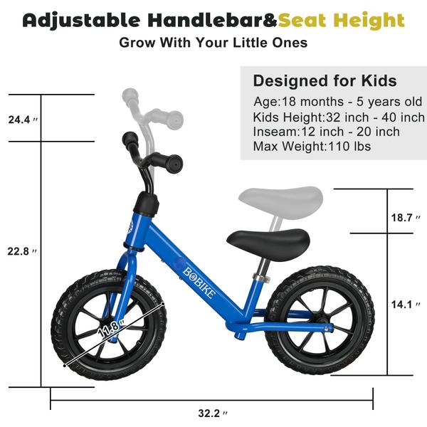 Imagem de Balance Bike Bobike Toddler de 2 a 5 anos com assento ajustável