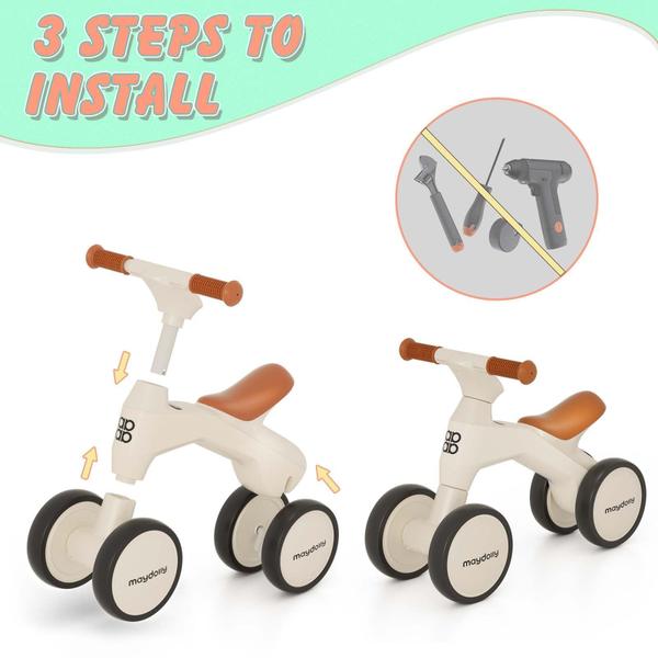 Imagem de Balance Bike Maydolly Baby para 10-36 meses branca