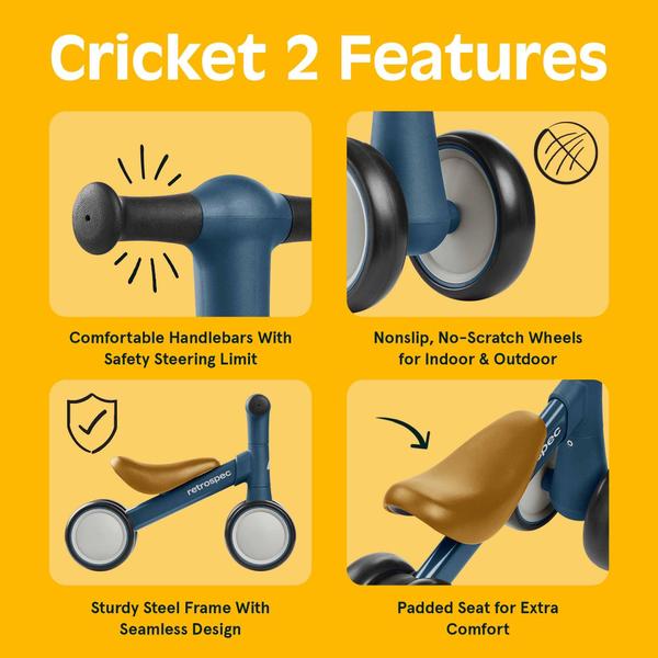 Balance Bike Retrospec Cricket Baby Walker de 12 a 24 meses Imagem de Balance Bike Retrospec Cricket Baby Walker de 12 a 24 meses