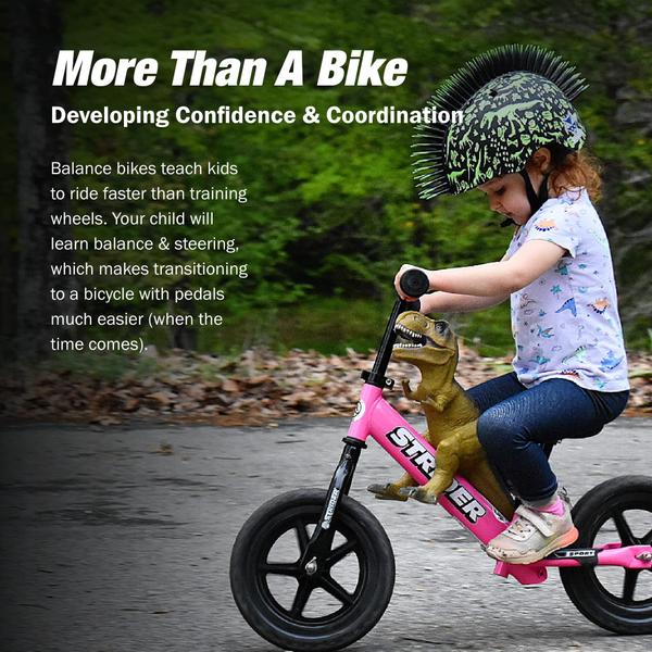 Imagem de Balance Bike Strider Sport 12" rosa para crianças de 1 a 4 anos