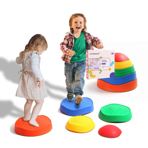 Imagem de Balance Stepping Stones makarci para crianças, antiderrapante, 5 unidades