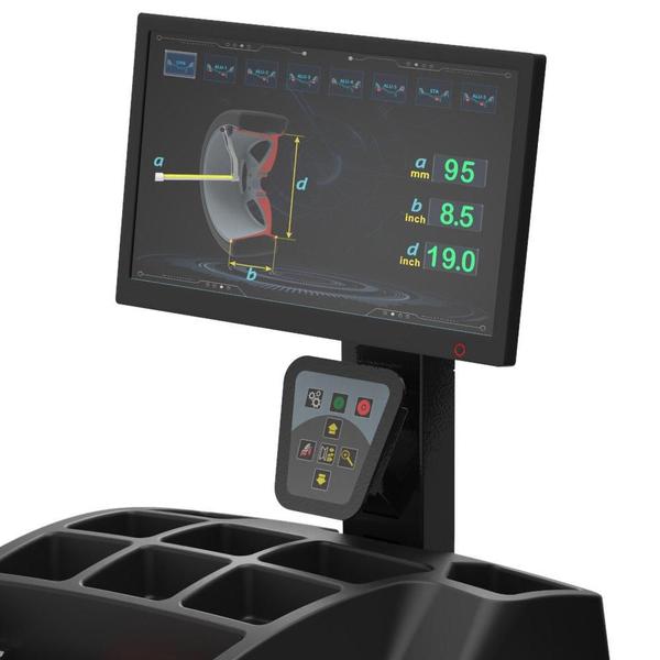 Imagem de Balanceadora de Rodas Motorizada Automática com Tela LCD 19 Pol. FORTGPRO FG1500X220