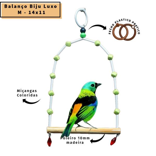 Imagem de Balanço Brinquedo Medio com Poleiro Birds Calopsita Agapornes