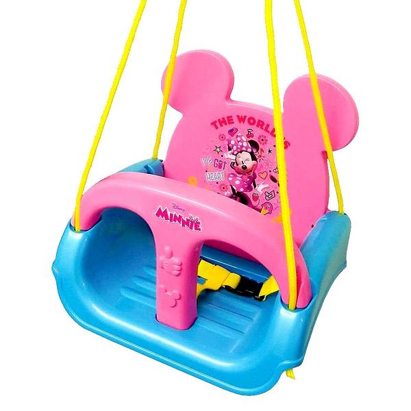 Imagem de Balanço de Brinquedo Infantil Minnie 3 em 1 com Ajustes seguro até 36kg Xalingo