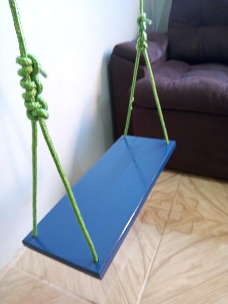 Balanço gangorra infantil madeira 50x20 azul até 100kg - Shoppingnet Imagem de Balanço gangorra infantil madeira 50x20 azul até 100kg