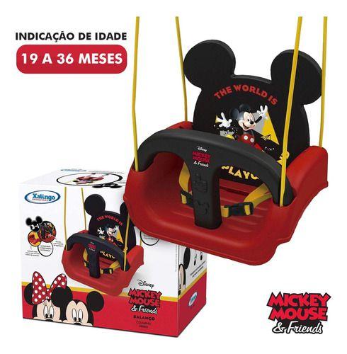 Imagem de Balanço Infantil Bebe Mickey Assento Com Cinto Segurança