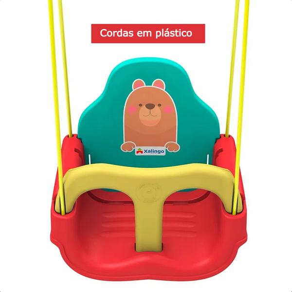 Imagem de Balanço Infantil Ursinho Até 23kg Com Sinto de Segurança Xalingo - 09355