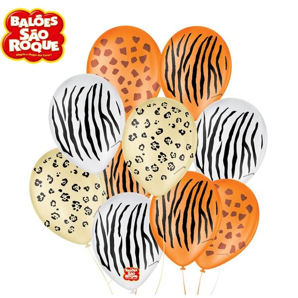 Imagem de Balão 09 Tema Safari Com 25un Sortido 1081459625 - São Roque