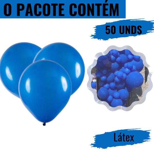 Imagem de Balão Bexiga 9 Polegadas Pacote Com 50, Balão Liso Para Decoração De Festas E Eventos Várias Cores