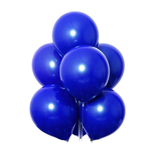 Imagem de Balão Bexiga Azul França Royal Liso Número 7 Polegadas Para Festas Decoração