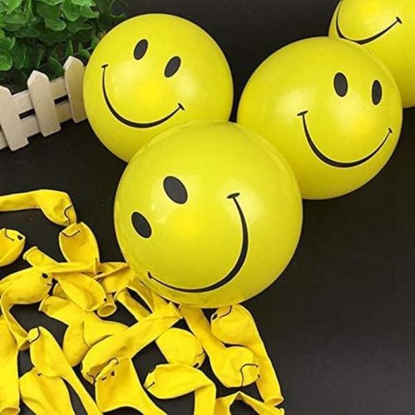 Imagem de Balão Bexiga Emoji Sorriso De 9 Polegadas, Balão Bexiga Estampado, Balões De Festa, Balões de Festa Infantil