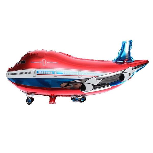 Imagem de Balão Bexiga Forma De Avião Aeronave 80 Cm - Vermelho