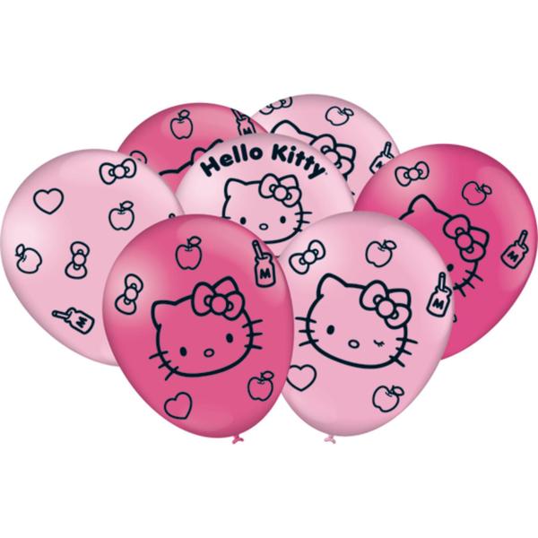 Imagem de Balão - Bexiga Hello Kitty Rosa Premium - 25 Unidades - FESTCOLOR