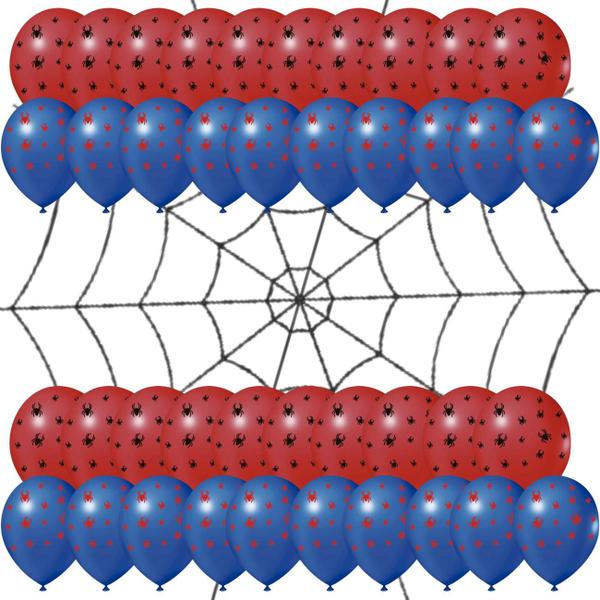 Imagem de Balão Bexiga Látex 9 Polegadas 25 Unidades, Balão Homem Aranha, Festa Super Heróis