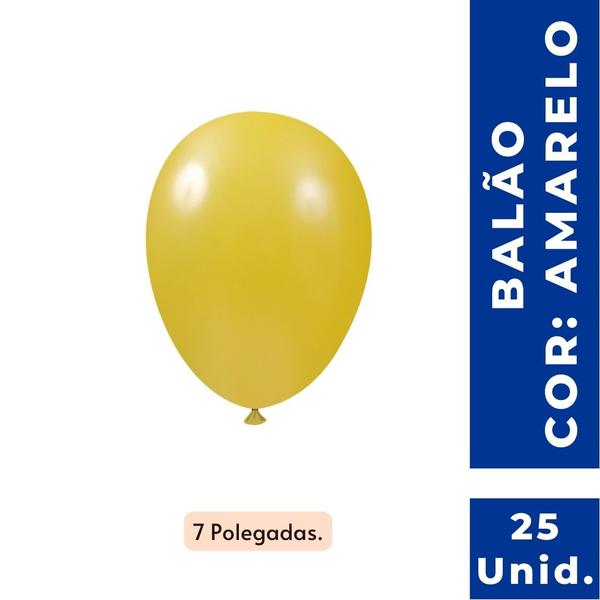 Imagem de Balão Bexiga Liso Festa Decoração 7 Pol. Azul Claro C/25 Un