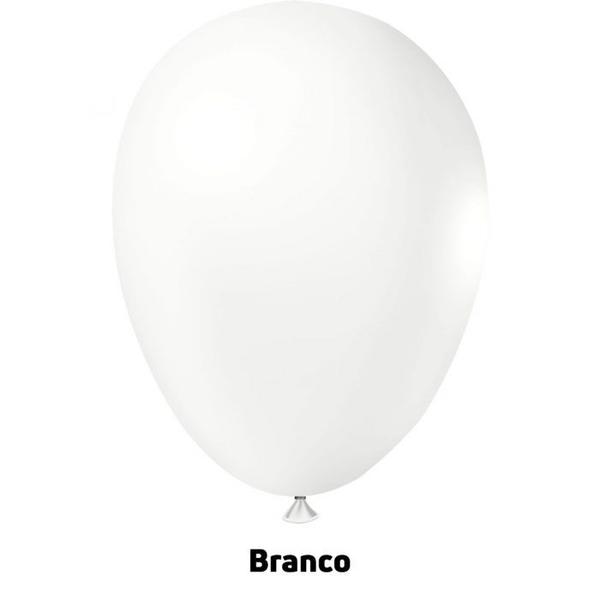 Imagem de Balão Bexiga Liso Festa Decoração 7 Pol. Branco C/50 Un