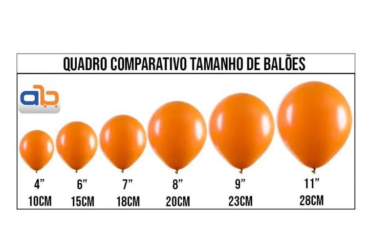 Imagem de Balao bexiga liso red. granfesta 9 50x laranja