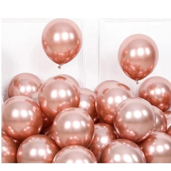 Imagem de Balao bexiga platino redondo 10 25x1 rose gold