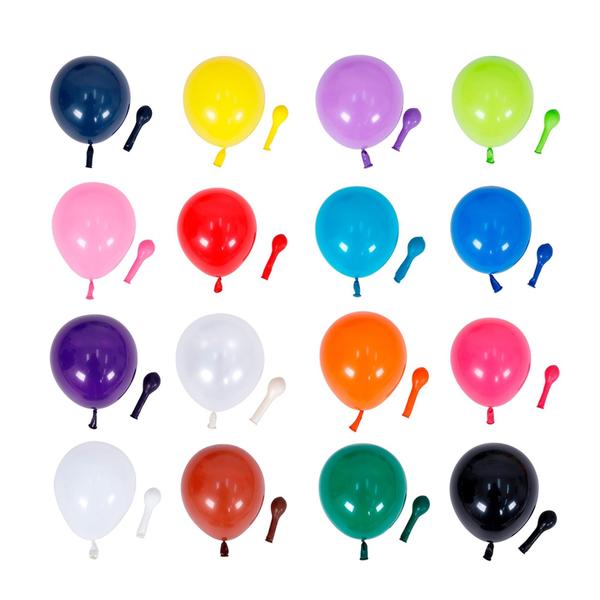 Imagem de Balão Bexiga Sortido Liso Número 5 Polegadas Pequeno Para Festas 50 Unidades