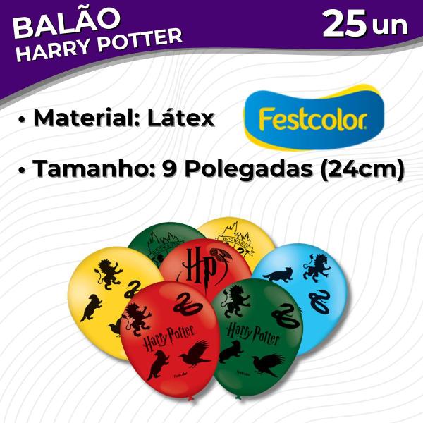 Imagem de Balão Bexiga Temática Harry Potter Festa de Aniversário 25un