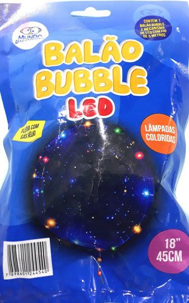 Imagem de Balão bubble com luz led- colorido kit 5 unidades