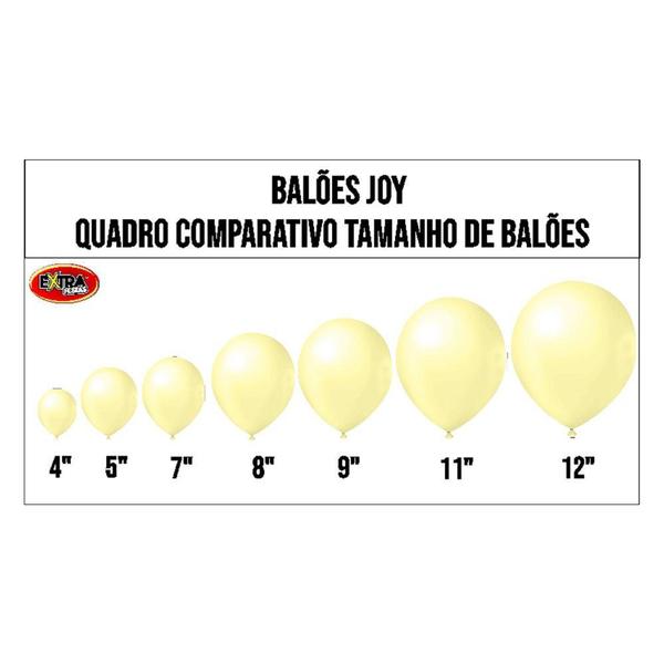 Imagem de Balão Candy Amarelo - 9 Polegadas - 25 Unidades - Balões Joy