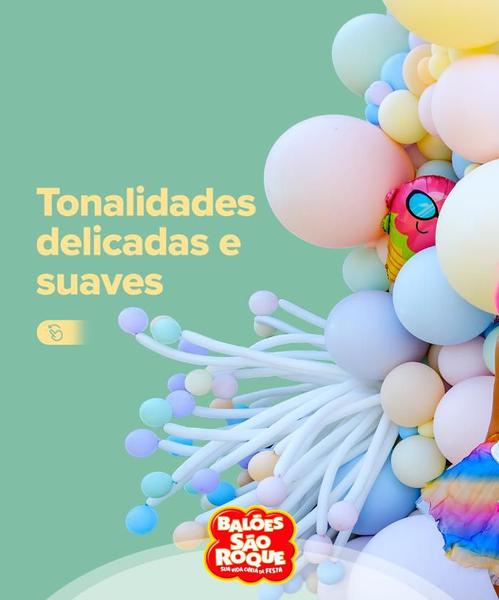 Imagem de BALÃO CANUDO 260 - SÃO ROQUE - AZUL BABY - Pacote com 50 unidades