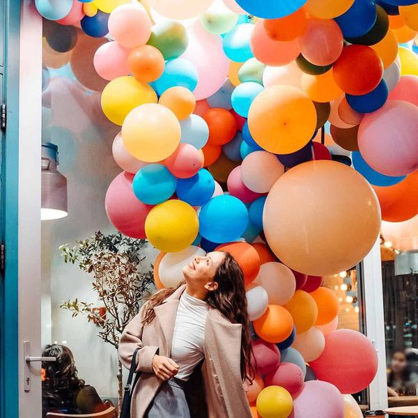 Imagem de Balão Colorido Liso Látex 9 Polegadas Balões Joy 50und