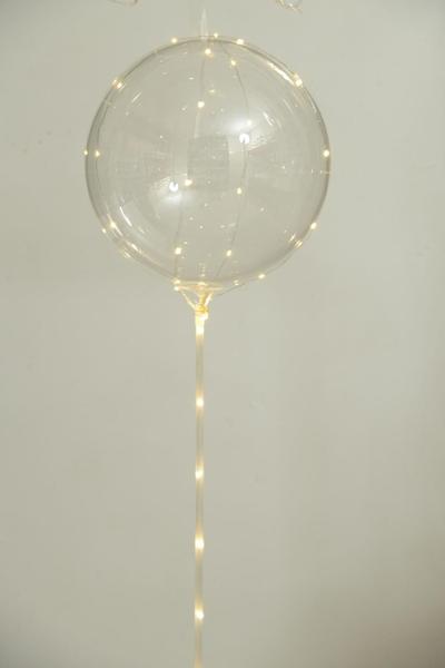 Balão Com Luz Led Branco Bubble Transparente Festas Luz - Cromus Imagem de Balão Com Luz Led Branco Bubble Transparente Festas Luz