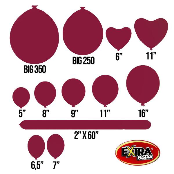 Imagem de Balão Coração Vermelho Rubi 6 Polegadas - 50 unidades