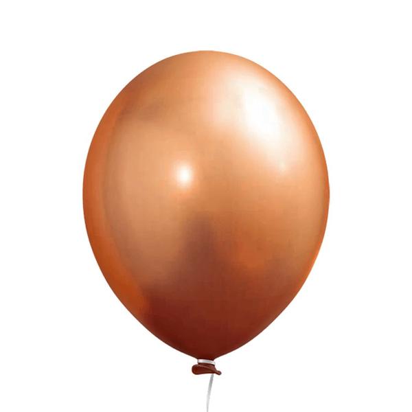 Imagem de Balão Cromado Alumínio Bronze nº5 12cm - 25 Unidades