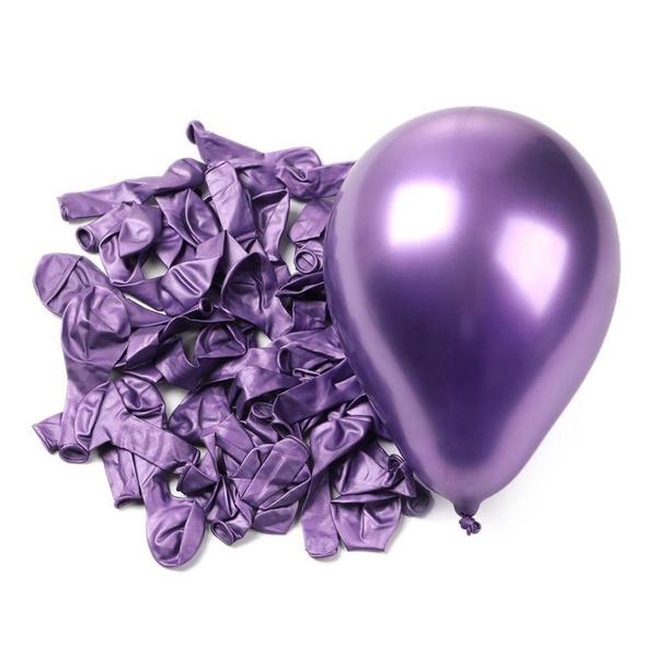 Imagem de Balão Cromado Alumínio Violeta nº9 23cm - 25 Unidades