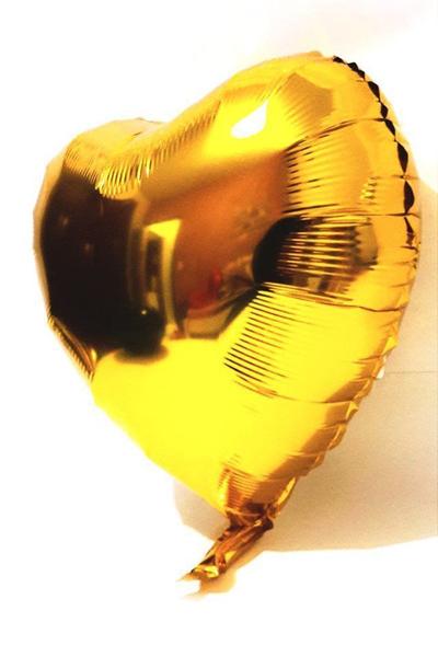 Imagem de Balão De Coração Dourado Metalizado 45 Cm  18" Polegadas