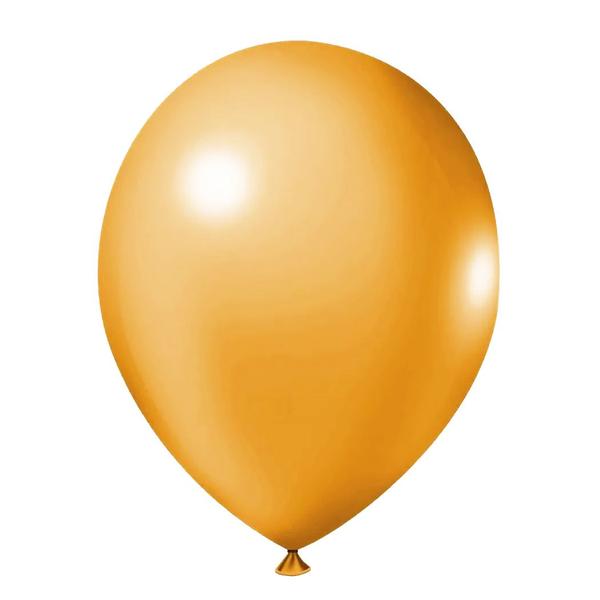 Imagem de Balão de Festa Látex Liso Amarelo Sol nº9 23cm - 50 Un