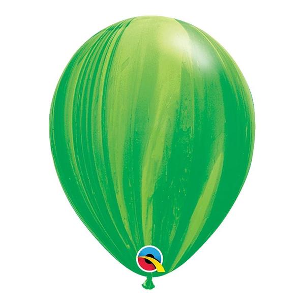 Imagem de Balão de Festa Látex Liso Decorado - Arco-Íris Verde Superagate  - 11" 27cm - 25 unidades - Qualatex Outlet - Rizzo